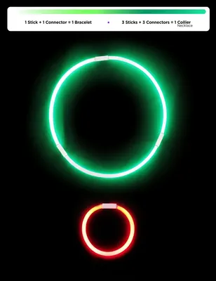 Immagine prodotto di Braccialetti luminosi 15 pezzi colorati - taglia unica