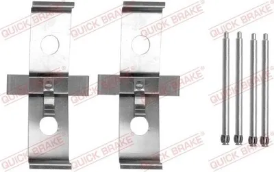Produktbild von QUICK BRAKE 109-1674 Zubehörsatz Scheibenbremsbelag Vorne für OPEL INSIGNIA Caravan Astra J Sports Tourer (P10) ASTRA J INSIGNIA für VOLVO V70 II