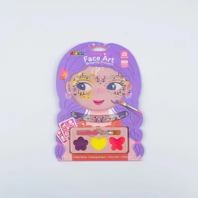 Immagine prodotto di Disegno a farfalla per bambini, tema principessa, facile da applicare