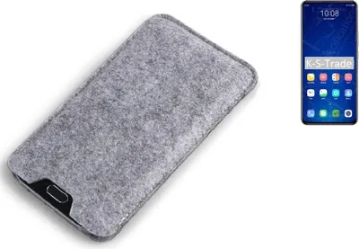 Produktbild von K-S-Trade Filz Handyhülle kompatibel mit ZTE Axon 31 Pro 5G Schutzhülle Filztasche Filz Tasche Case Sleeve Handy Hülle Filzhülle grau