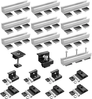 Image de Kit de montage pour toits plats et trapézoïdaux, en aluminium léger, facile à installer