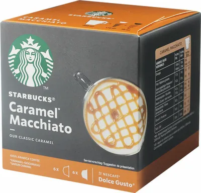 Image de Starbucks by Nescafe Dolce Gusto Caramel Macchiato Arabica Kaffee 12 Kapseln