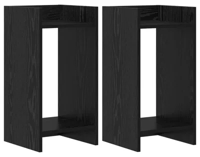 Immagine prodotto di vidaXL Porta piante nero, aspetto legno di quercia, 30 x 30 x 60 cm
