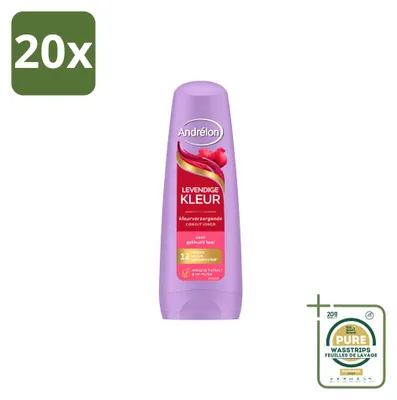 Immagine prodotto di 20 confezioni di Balsamo Andrélon per capelli colorati, formato da 200 ml, confezione da 20 pezzi