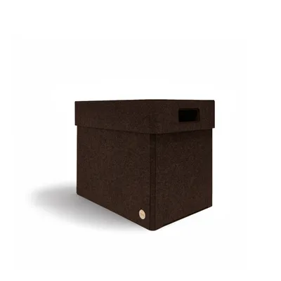 Produktbild von Aufbewahrungsbox CLASSIC Filz 44 x 30 x 35 cm mit Deckel in dunkelbraun meliert