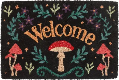 Produktbild von Something Different - Türmatte "Welcome", Pilz SD4858 (Einheitsgröße) (Schwarz)