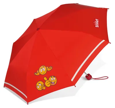 Immagine prodotto di Scout Kids Ombrello Ombrello per bambini Ombrello Emoji rosso Rosso 10055