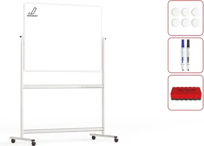 Produktbild von Mobiles Whiteboard  - Fürs Büro, emailliert P3 Schreibfläche 120x90cm