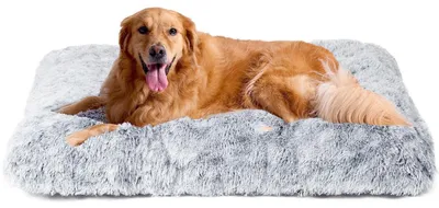 Image de Lit douillet pour chien, taille XL, 112x85 cm, gris, lavable, antidérapant