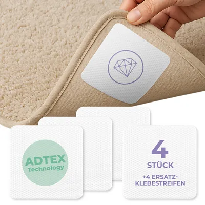 Produktbild von Livilin Teppich Stopper 4er Set, Anti-Rutsch Pads 10 x 10 cm für Hartböden