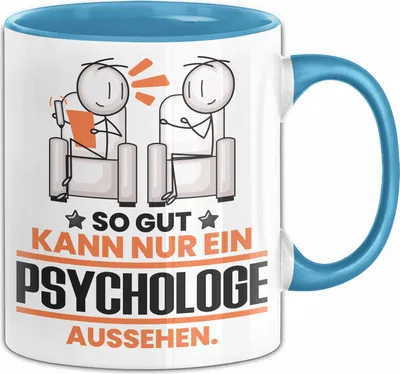 Produktbild von Psychologe Geschenk Tasse So Gut Kann Nur Ein Psychologe Aussehen Geschenkidee Kaffee-Becher (Blau)