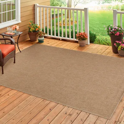 Produktbild von Homebyhome Indoor Outdoor-Teppich Flachgewebe Natürlicher Sisal Look Wetterfest Wohnzimmer Balkon Küche Terrasse Boho Design Grösse: 160x230 cm