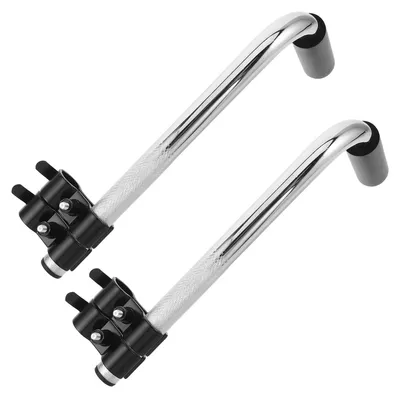 Immagine prodotto di Set di 2 maniglie per sedie a rotelle - Acciaio inossidabile - Resistenti - Universali - Adatte per sedie a rotelle - Supporto per anziani - Maniglie per sedie a rotelle