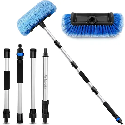 Immagine prodotto di Spazzola per autolavaggio con manico lungo, attacco per acqua, 160 cm, colore blu