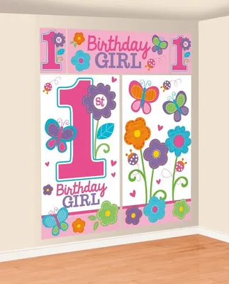 Immagine prodotto di Decorazione per il primo compleanno della bambina, 5 pezzi.
