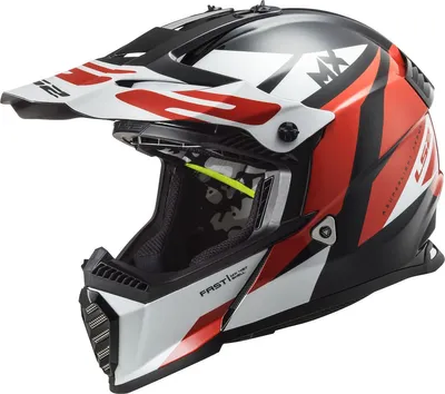 Obrázek produktu pro LS2 Fast EVO MX437 Strike černá / bílá / červená XXL