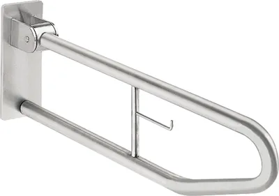 Produktbild von KWC AR Stützklappgriff, CONTINA, Edelstahl,  100x250x850 mm, WC-Rollenhalter