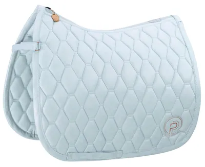 Produktbild von Eskadron Platinum Schabracke " METALLIC FAUX LEATHER " Form - Dressur Farbe - powder blue