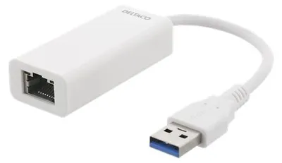 Obrázek produktu pro Deltaco USB3-GIGA4, Kabel, USB, Ethernet, Bílá