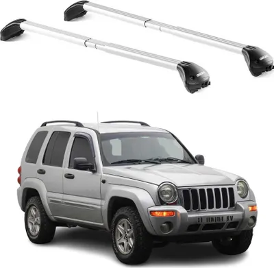 Produktbild von Dachträger Grundtäger für Jeep Cherokee KJ 2002-2007 100kg Alu Silber 2 tlg ABE