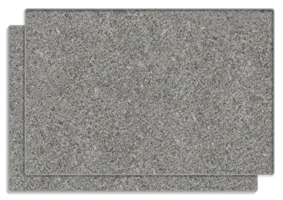 Produktbild von Wallario Frühstücksbrettchen 2er Set aus Glas, je 20 x 30 cm, mit rutschfesten Füßen, Motiv Muster grauer Marmor Optik -Granit - marmoriert