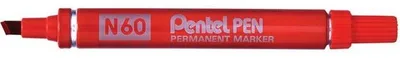Immagine prodotto di Pentel N 60 marcatore permanente Punta smussata Rosso 12 pz