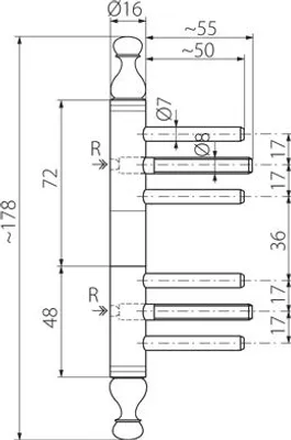 Zdjęcie produktu dla Zawias 16 Decor A-16-2 Chrom
