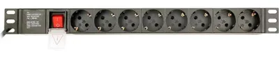 Immagine prodotto di Gembird EG-PDU-014-C14 gembird Steckerleiste 8 Schuko-Steckdosen,10 A, C14, 3 m