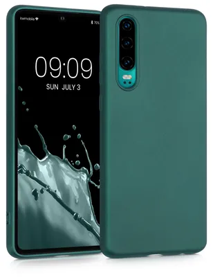 Produktbild von kwmobile Handyhülle für Huawei P30 Hülle - Silikon Case metallisch schimmernd - Schutzhülle Cover - Metallic Petrol