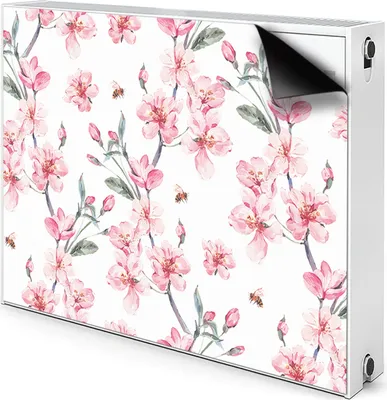 Produktbild von Magnet Heizkörper Heizkörper-Abdeckung Heizkörperabdeckung 110x60 cm  - Subtile Blumen