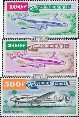 Produktbild von Briefmarken Guinea 1959 Mi 21-23 (kompl.Ausg.) postfrisch Flugzeug