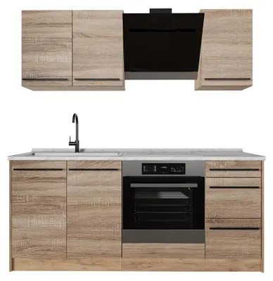 Imagen del producto de Cocina para solteros Vicco R-Line Sonoma/Roble dorado 180 cm, ET Mármol, Model 67043