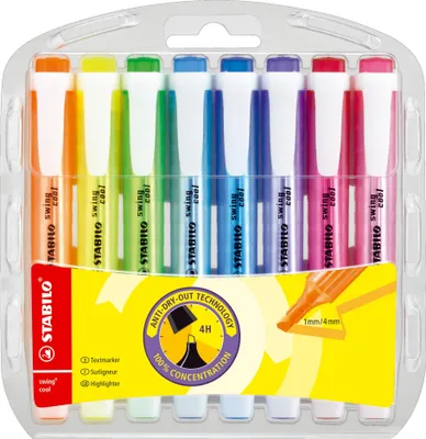 Produktbild von Stabilo Textmarker swing cool Etui 8 ST/8 Farben
