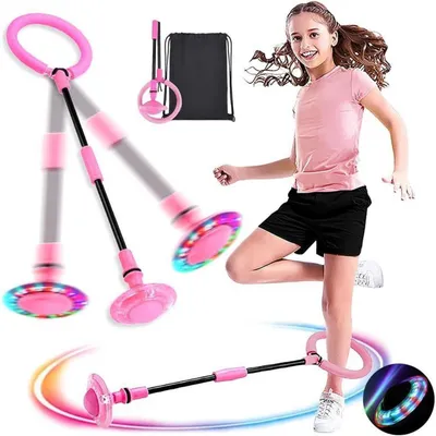 Productafbeelding van Springkogel met lichtwiel, inklapbaar, roze, 62 cm