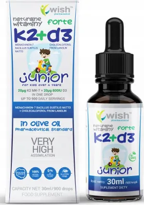 Obrázok produktu pre Vitamín K2 MK-7 20 mcg + D3 20 mcg 800 IU Junior kvapky 30 ml