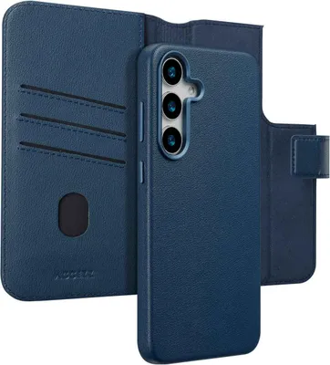 Zdjęcie produktu dla Accezz Leather Bookcase 2-w-1 z MagSafe dla Samsung Galaxy S25 Plus - Nightfall Blue