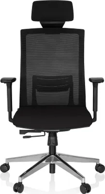 Obrázok produktu pre hjh OFFICE Profesionálne riaditeľské kreslo CAPTIVA Ergonomická kancelárska stolička s podrúčkami (výškovo nastaviteľná) látka / sieťovina Otočná stolička do kancelárie, domova