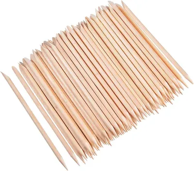 Productafbeelding van 100 Stuks Houten Nagelriemduwers en Decoratieprikkers voor Manicure