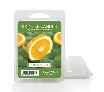 Productafbeelding van Kringle Candle geurkaars, waxinelichtjes, 6 stuks, citrus en salie