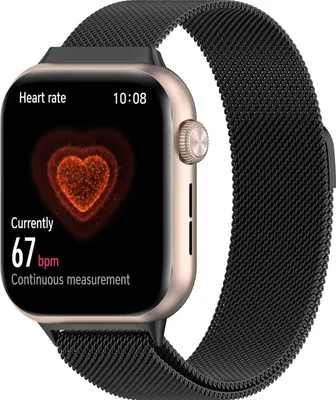 Image de Pour Honor Watch 5 Milan métal acier maille bracelet de remplacement avec fermeture magnétique noir