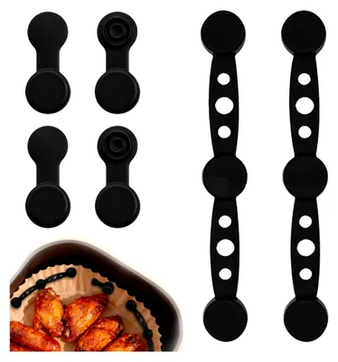 Produktbild von Magnete für Backpapier im Airfryer, Magnetische Befestigungsschnalle für Backpapier-Einsätze in Heißluftfritteusen (2 Set)