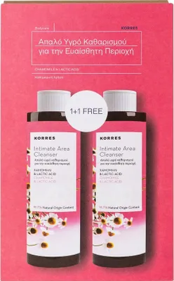 Zdjęcie produktu dla Korres Chamomile & Lactic Acid Intimate Area Cleanser 250ml - Zestaw 2 sztuk