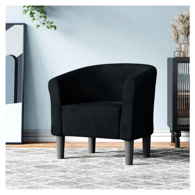 Produktbild von Clubsessel, Sessel, Cocktailsessel, Loungesessel, Relaxsessel, Polstersessel, schwarzer Samt