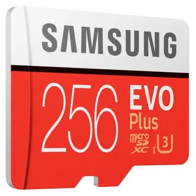 Produktbild von Samsung EVO Plus 256 GB microSDXC UHS-I U3 100 MB/s (MB-MC256GA) - Red/White