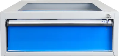 Produktbild von Einzelschublade für Werkbank Rhino| HxBxT 20x54x70cm | Traglast 40kg | Lichtgrau/Lichtblau
