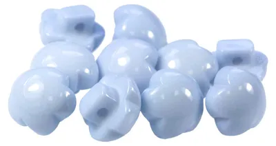 10 x Kinderknopf Blume Motivknopf 1-Loch, 11mm, hellblau