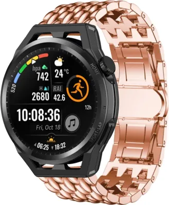 Produktbild von Strap-it Huawei Watch GT Drachenarmband Stahl (Roségold)
