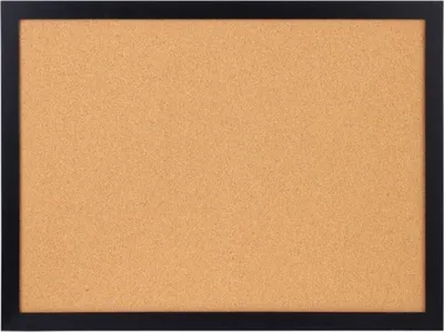 Image de Tableau d'affichage en liège – Tableau d'affichage en liège – Cadre en MDF – 91,4 × 61 cm – Avec fixation murale – Pour le bureau et la maison