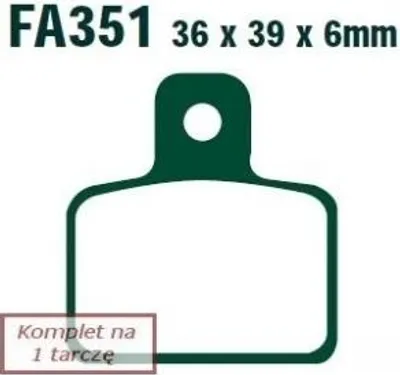 Imagen del producto de FA351TT EBC, pastillas de freno Redstuff