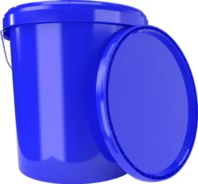 Produktbild von Eimer mit Deckel 16 L | Vorratseimer | Lebensmittelecht Blau | PP | 1 Stück